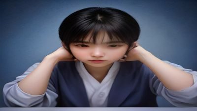 大学生在图书馆用笔记本电脑打开液体百科查询缓冲液配制方法，桌上摆放化学教材与实验记录本